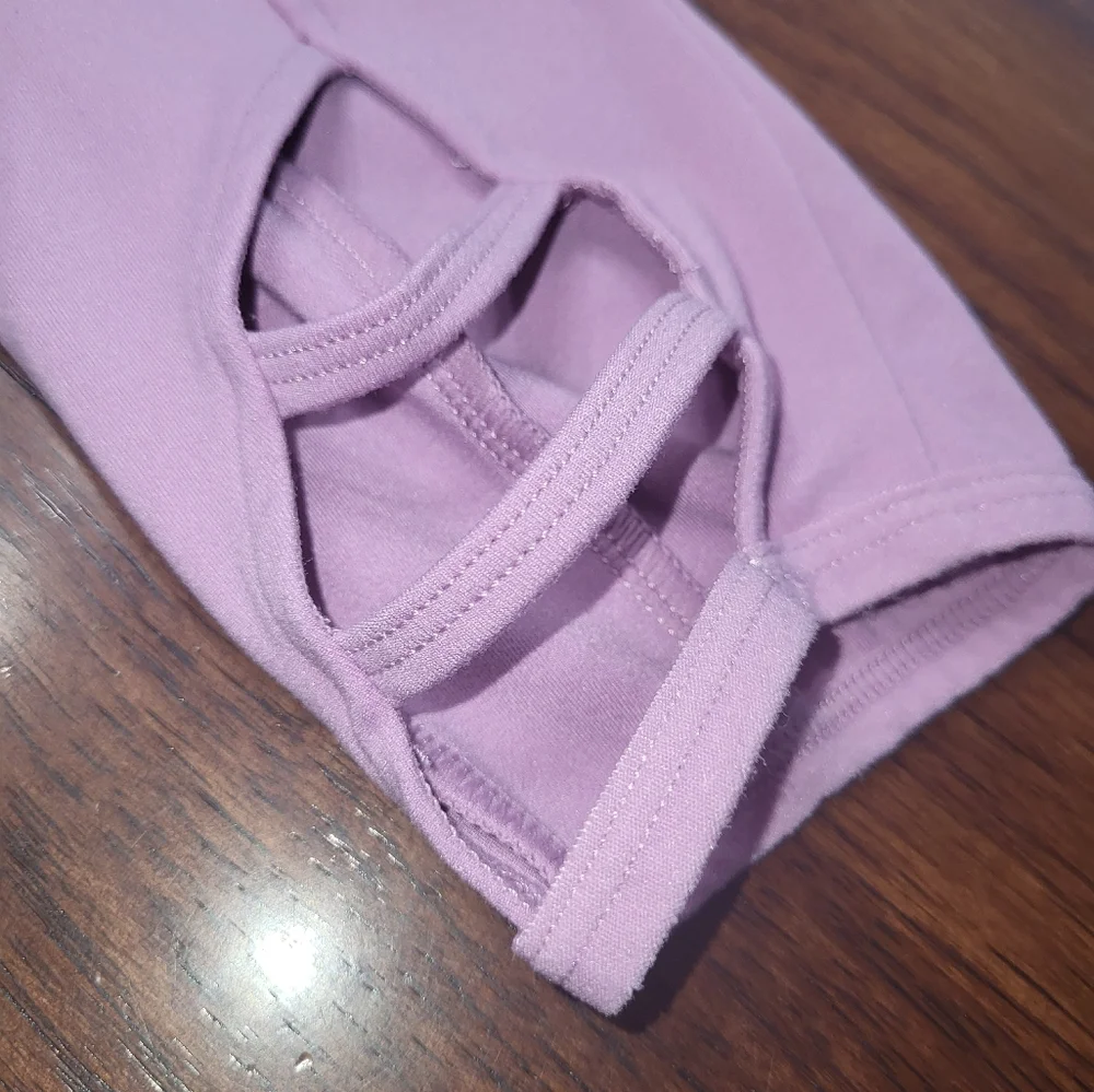 Gymshark Women's Lilac Purple Strappy High Waist Stretch Fitness Leggings Medium